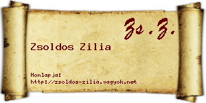 Zsoldos Zilia névjegykártya